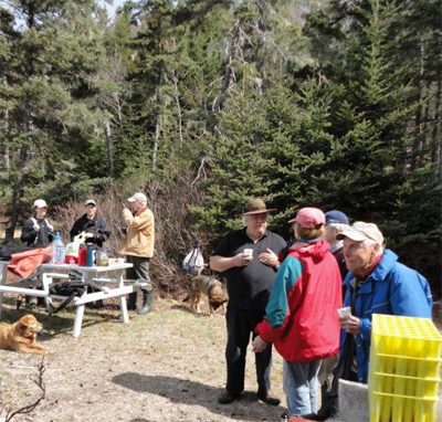 island picnic after planting